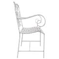 vidaXL Záhradná lavička 2 -Seater 104 x 54 x 93 cm Oceľ Antická biela