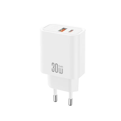 XO sieťová nabíjačka CE42 PD 30W 1x USB-C 1x USB biela