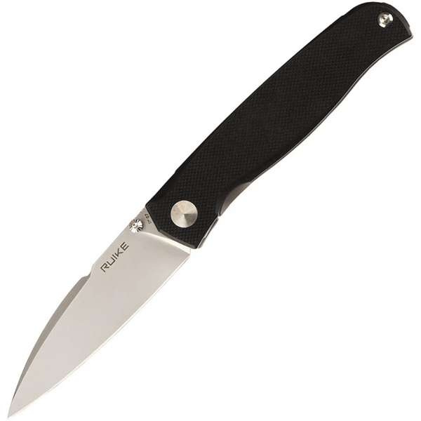 Ruike M662-TZ vreckový nôž 7,4 cm, Bead Blasted, čierna, šedá, G10, titán