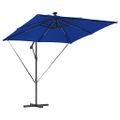 vidaXL Slnečník 249 x 249 x 250 cm Polyester a hliník Azurblue