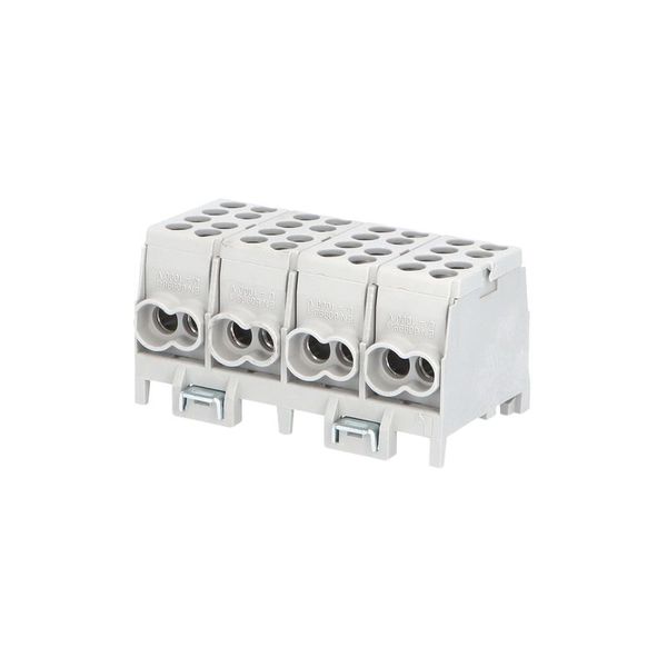 Svorkovnica rozbočovacia HLAK 25-4/8 GR-S, 100A, 4pól., AL/CU, IP20, 4xŠ, na DIN /2080430