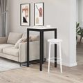 vidaXL Barový stôl Biela 60 x 60 x 105 cm Masívne borovicové drevo