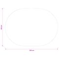 vidaXL Uterák na stôl Oválny Biela 130 x 220 cm Polyester