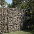 vidaXL Gabiónový kôš s krytom 100x100x150 cm pozinkované železo