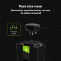 INV30UK Green Cell Menič napätia 24V na 230V 150W/300W čistá sínusoida UK zástrčka