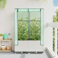 vidaXL Záhon s krytom na skleník ratanový vzhľad 80x40x138 cm