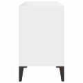 vidaXL TV stolík nohy z kovu biely 69,5x30x50 cm