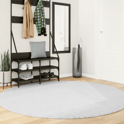 vidaXL Koberec OVIEDO, krátky vlas, sivý Ø 200 cm