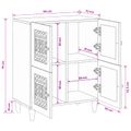 vidaXL Servírovacia skriňa 60 x 33 x 75 cm Masívne mango drevo