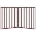vidaXL Brána pre psa skladacia 2 panely hnedá 160 cm topoľové drevo
