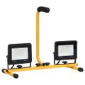 vidaXL LED reflektor s rukoväťou 2x30 W teplé biele svetlo