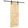 vidaXL Posuvné dvere 80 x 210 cm Masívne borovicové drevo (neupravené)