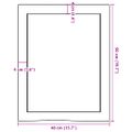 vidaXL Kúpeľňová doska 40x50x(2-4) cm neošetrený masív