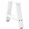 vidaXL Nohy konferenčného stolíka v tvare A, 2 ks, biele, 50 x (30-31) cm, oceľové