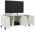 vidaXL TV skrinka biela 100,5x39x43,5 cm oceľ