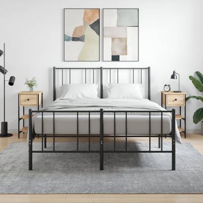vidaXL Nočné stolíky 2 ks dub sonoma 34x36x70 cm kompozitné drevo