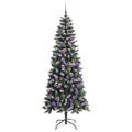 vidaXL Umelý vianočný stromček Zelená 180 cm PVC, plast a oceľ