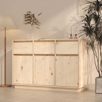 vidaXL Komoda 111x36x75 cm borovicový masív