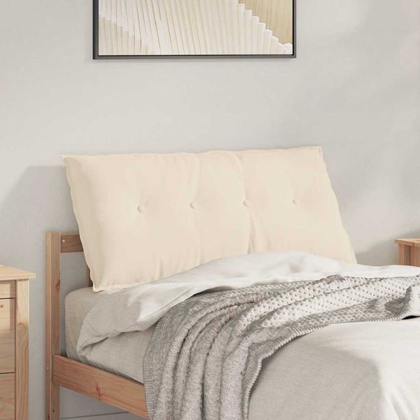 vidaXL Poduška na chrbát Béžová 100 x 50 cm Mikrovlákno