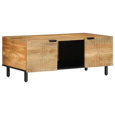 vidaXL Konferenčný stolík Hnedý 100x54x40 cm Masívne drevo Mango