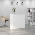 vidaXL Recepčný pult biely 100x50x103,5 cm, umelé drevo