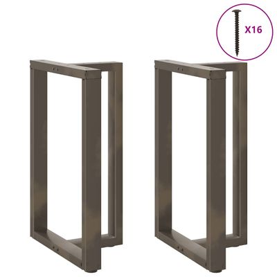 vidaXL Nohy barového stola v tvare T, 2 ks, čierne, 60x35x(90-91) cm, oceľové