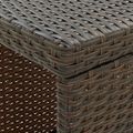 vidaXL Barový stolík s úložným regálom hnedý 120x60x110 cm polyratan