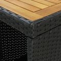 vidaXL Barový stolík s úložným regálom čierny 120x60x110 cm polyratan