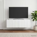 vidaXL Nástenná TV skrinka 98 x 41 x 30 cm Biela Kompozitné drevo