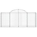 vidaXL Oblúkové gabionové koše 15ks 200x30x80/100cm pozinkované železo