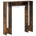 vidaXL Rám krbu Dymový dub 102 x 20 x 102 cm Kompozitné drevo