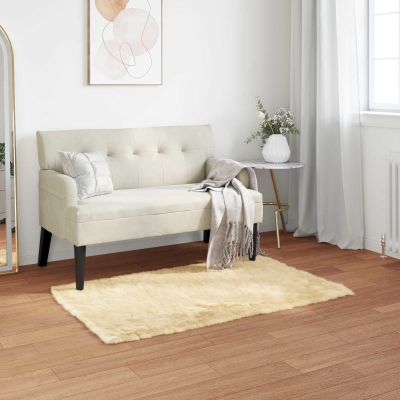 vidaXL Koberec z umelého ovčieho kožucha TAFALLA Krémová 80 x 150 cm