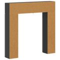 vidaXL Rám krbu Čierna 102 x 18 x 100,5 cm Kompozitné drevo
