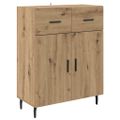 vidaXL Highboard 2 ks Remeselný dub 69,5 x 32,5 x 180 cm