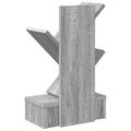 vidaXL Polica na knihy Tree 3-podlažná 30 x 18 x 48 cm Sivý Sonoma