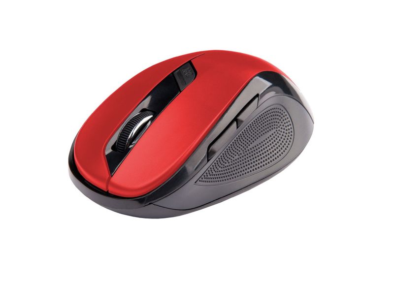 C-TECH Myš WLM-02/Ergonomická/Optická/Pre pravákov/1 600 DPI/Bezdrôtová USB/Čierna-červená
