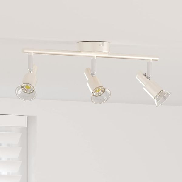 vidaXL Stropné bodové svetlo so bodmi Niklová 39 x 10,5 x 10,5 cm Oceľ