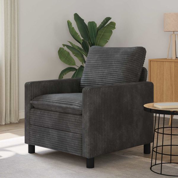 vidaXL Pohovka Tmavosivá 76 x 81 x 87,5 cm Polyester