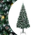 vidaXL Umelý vianočný stromček Zelená 240 cm PVC a Oceľ a Plast