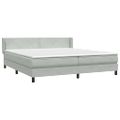 vidaXL Box Spring Posteľ s matracom Svetlosivá 180x220 cm Zamat