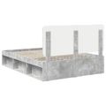 vidaXL Rám postele Betónová 140 x 190 cm Masívne borovicové drevo