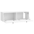 vidaXL Nástenná TV skrinka Biela s vysokým leskom 98 x 31 x 30 cm