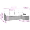 vidaXL Súprava záhradných pohoviek 5 ks Poly ratan