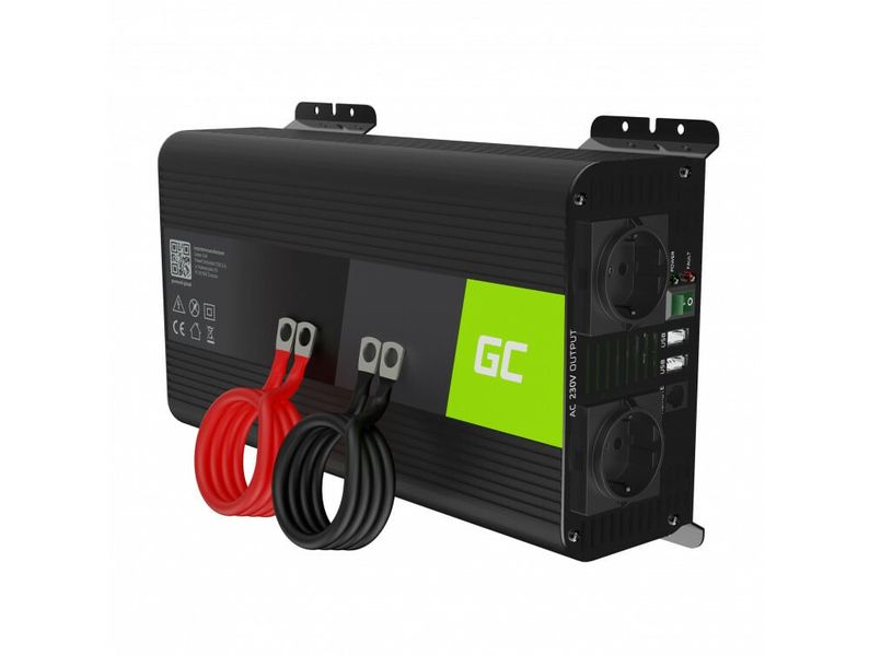 Green Cell INVGC09 automobilový menič napätia 12V to 230V, 1000W/2000W s USB
