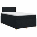 vidaXL Posteľ boxspring s matracom Čierna 120 x 190 cm Látka