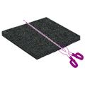 vidaXL Pad z gumových granúl na dvor Čierny 9 x 9 x 0,6 cm Guma