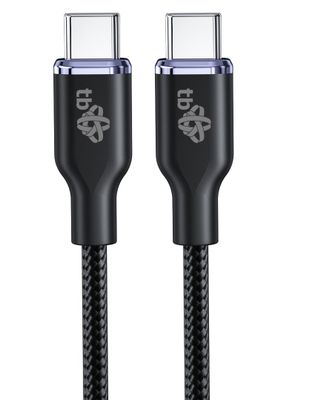 TB USB C - USB C 60W Glamour kábel 1,5m čierny