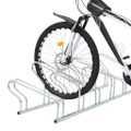 vidaXL Stojan na 6 bicyklov podlahový voľne stojaci pozinkovaná oceľ