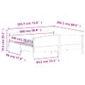 vidaXL Posteľný rám s čelom voskovo hnedý 180x200 cm borovicový masív