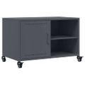 vidaXL TV skrinka antracitová 68x39x43,5 cm oceľ